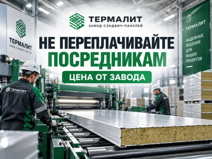 Производство сэндвич-панелей ТерМалит